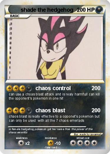 Pokemon shade the hedgehog