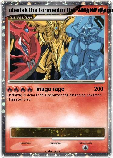 Pokemon obeilsk the tormentor the winged dragon of ra slifer the sky dragon