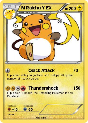 Pokemon M Raichu Y EX