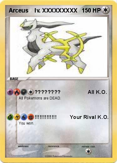 Pokemon Arceus    lv. XXXXXXXXX