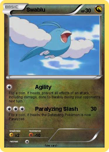 Pokemon Swablu Pokemon Swablu