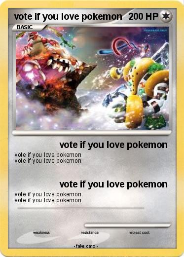 Pokemon vote if you love pokemon