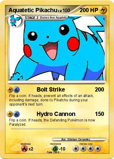 Pokemon Aquatetic Pikachu