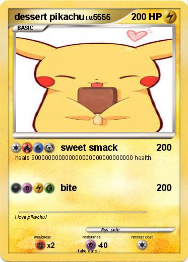 Pokemon dessert pikachu