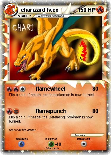 Pokemon charizard lv.ex