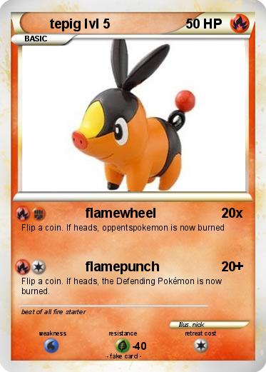 Pokemon tepig lvl 5