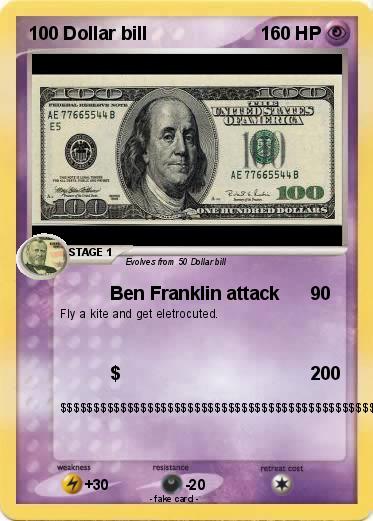 Pokemon 100 Dollar bill