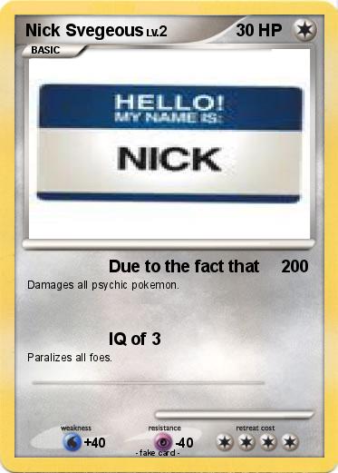 Pokemon Nick Svegeous