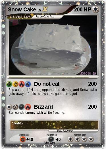 Pokemon Snow Cake