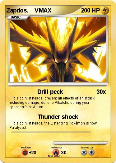 Pokemon Zapdos.    VMAX