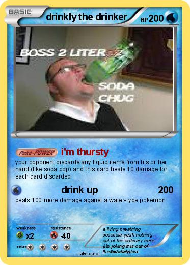 Pokemon drinkly the drinker