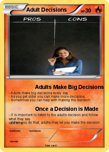 Pokemon Adult Decisions