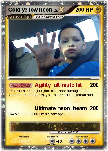 Pokemon Gold yellow neon