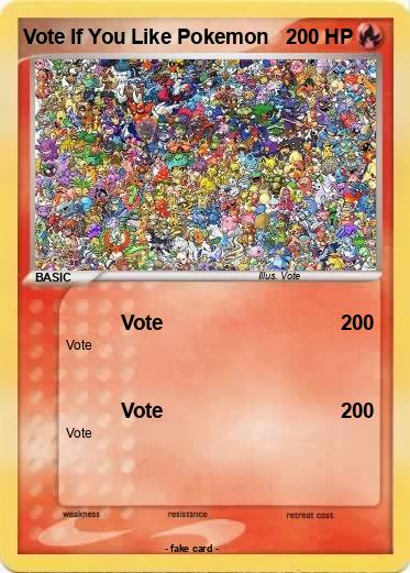 Pokemon Vote If You Like Pokemon