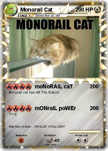 Pokemon Monorail Cat