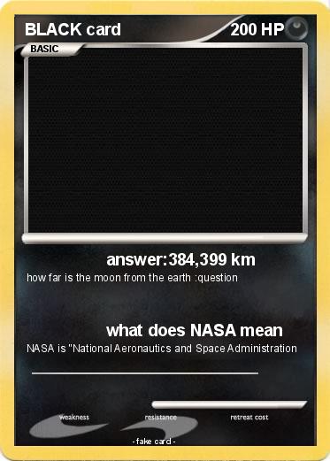 Pokemon BLACK card