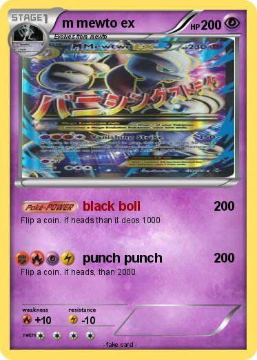 Pokemon m mewto ex
