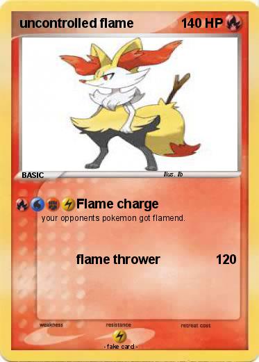 Pokemon uncontrolled flame