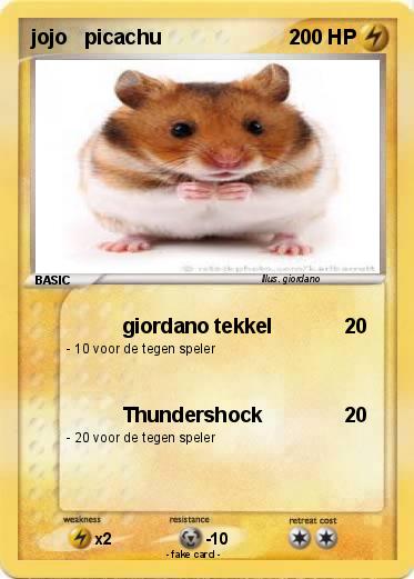 Pokemon jojo   picachu