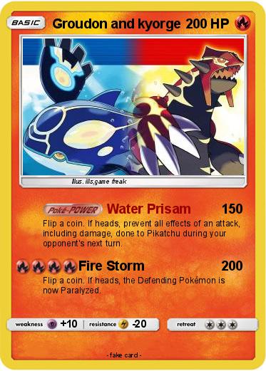 Pokemon Groudon and kyorge