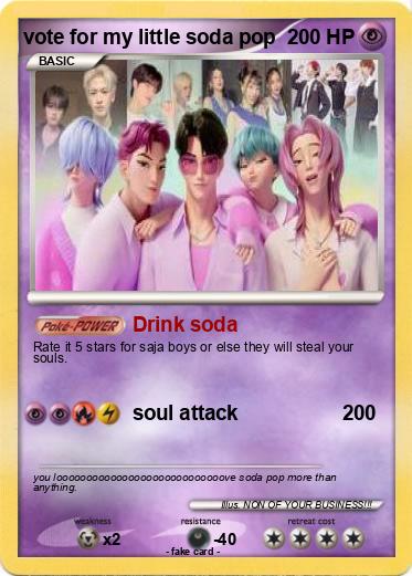 Pokemon vote for my little soda pop