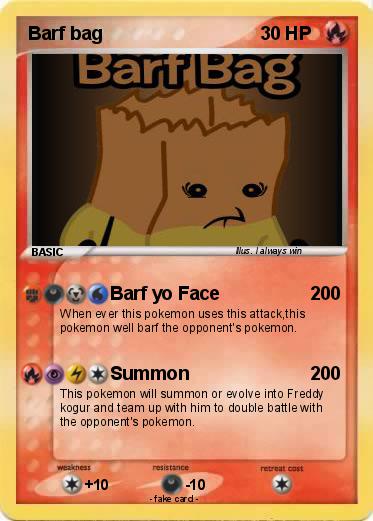 Pokemon Barf bag