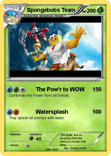 Pokemon Spongebobs Team