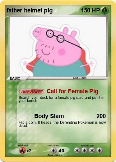 Pokemon father helmet pig