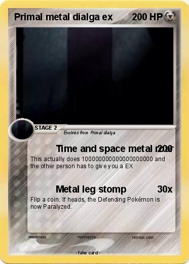 Pokemon Primal metal dialga ex