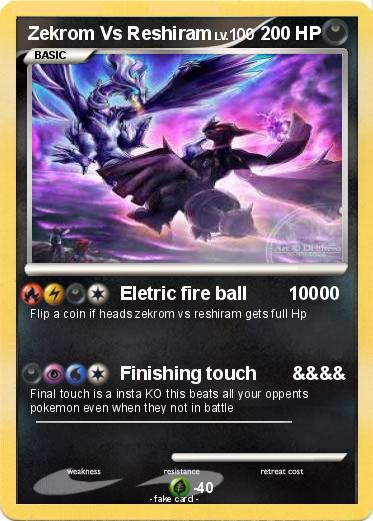 Pokemon Zekrom Vs Reshiram