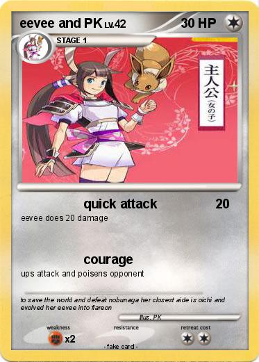 Pokemon eevee and PK