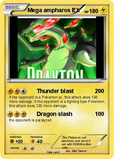 Pokemon Mega ampharos EX