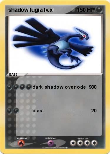 Pokemon shadow lugia lv.x 