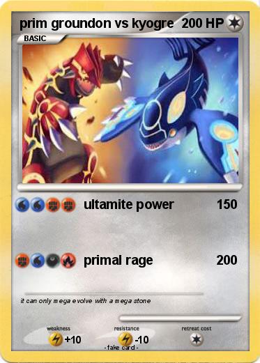 Pokemon prim groundon vs kyogre