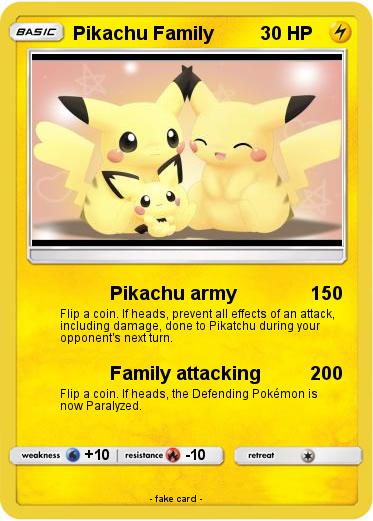 Pokemon Pikachu Family