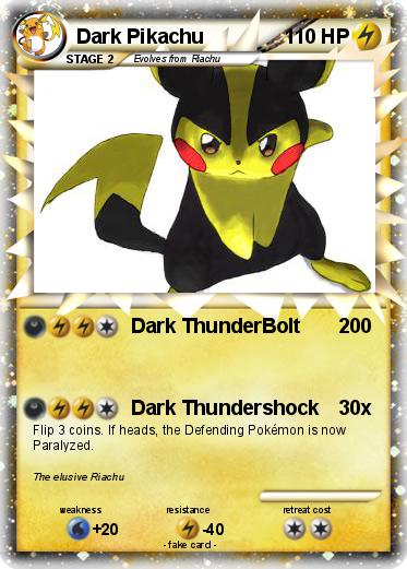 Pokemon Dark Pikachu