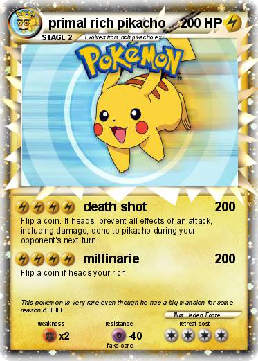 Pokemon primal rich pikacho