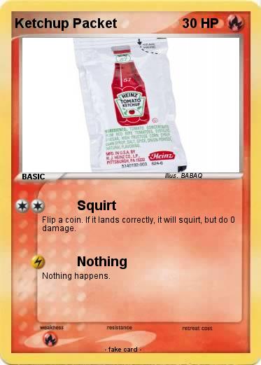 Pokemon Ketchup Packet