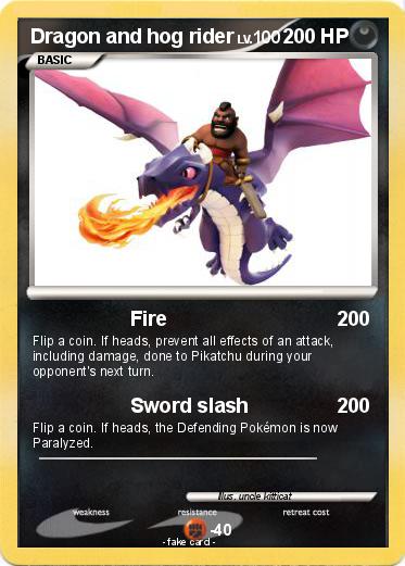 Pokemon Dragon and hog rider