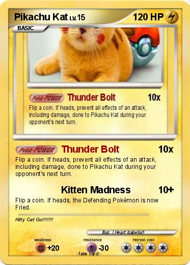 Pokemon Pikachu Kat