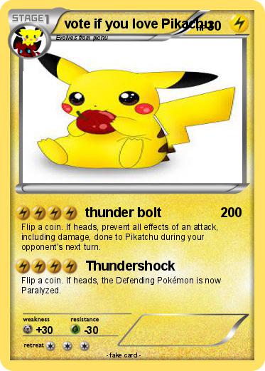 Pokemon vote if you love Pikachu