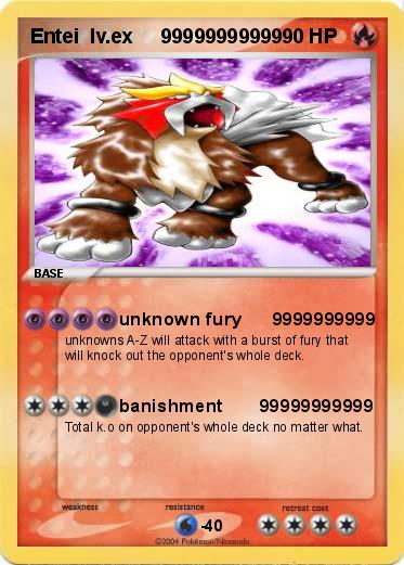 Pokemon Entei  lv.ex     99999999999