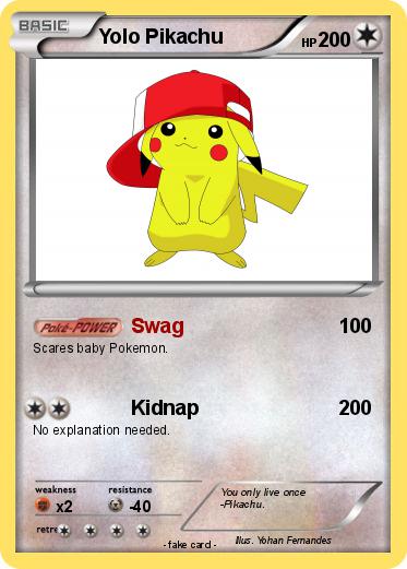Pokemon Yolo Pikachu