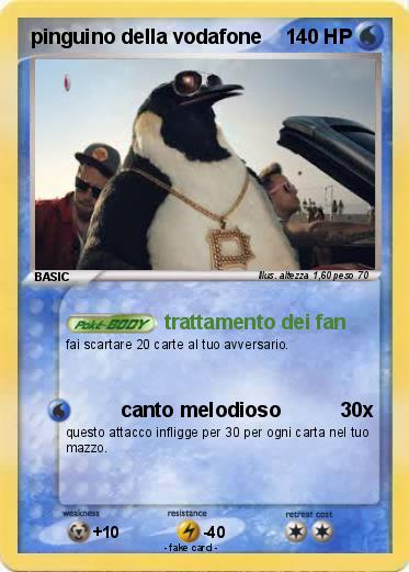 Pokemon pinguino della vodafone