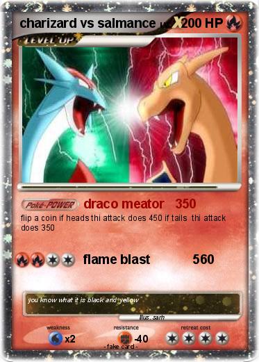 Pokemon charizard vs salmance