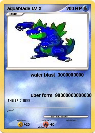 Pokemon aquablade LV X