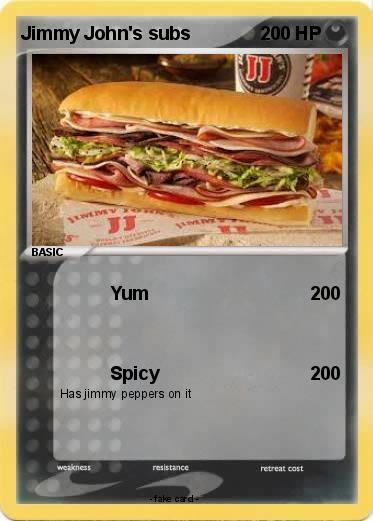 Pokemon Jimmy John's subs