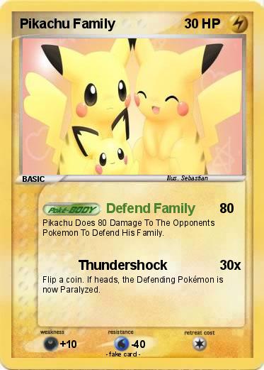 Pokemon Pikachu Family
