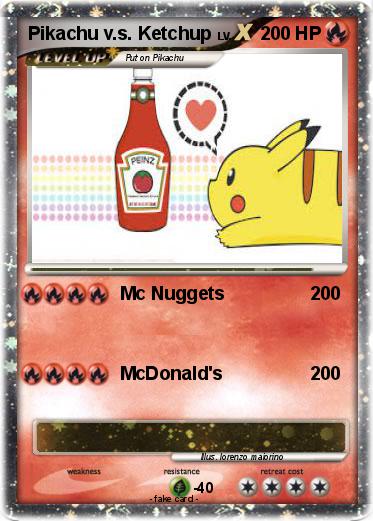 Pokemon Pikachu v.s. Ketchup