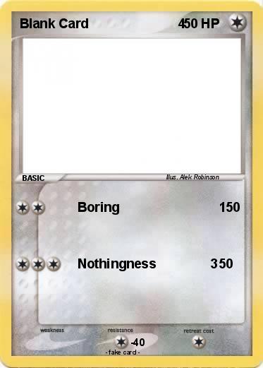 Pokemon Blank Card                         4